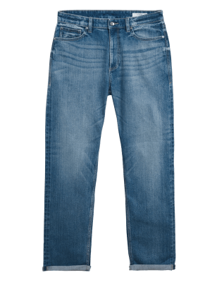 

M&S Collection Jeans holgados elásticos retro de aspecto lavadoMens - Light Blue, Light Blue