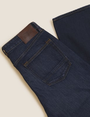 

Mens M&S Collection Stretch-Jeans mit Vintage-Waschung und gerader Passform - Indigo, Indigo