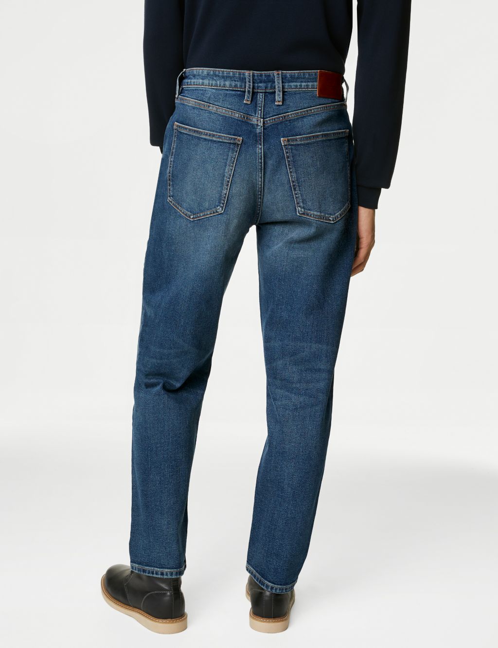 Relaxed Tapered Vintage Wash Jeans image 5