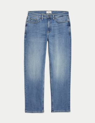 Loose Fit Vintage Wash Jeans