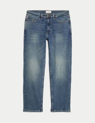 Loose Fit Vintage Wash Jeans