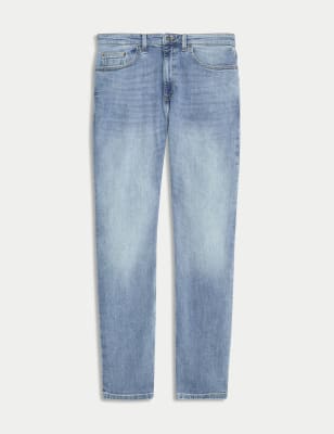 Straight Fit Stretch Jeans, M&S Collection