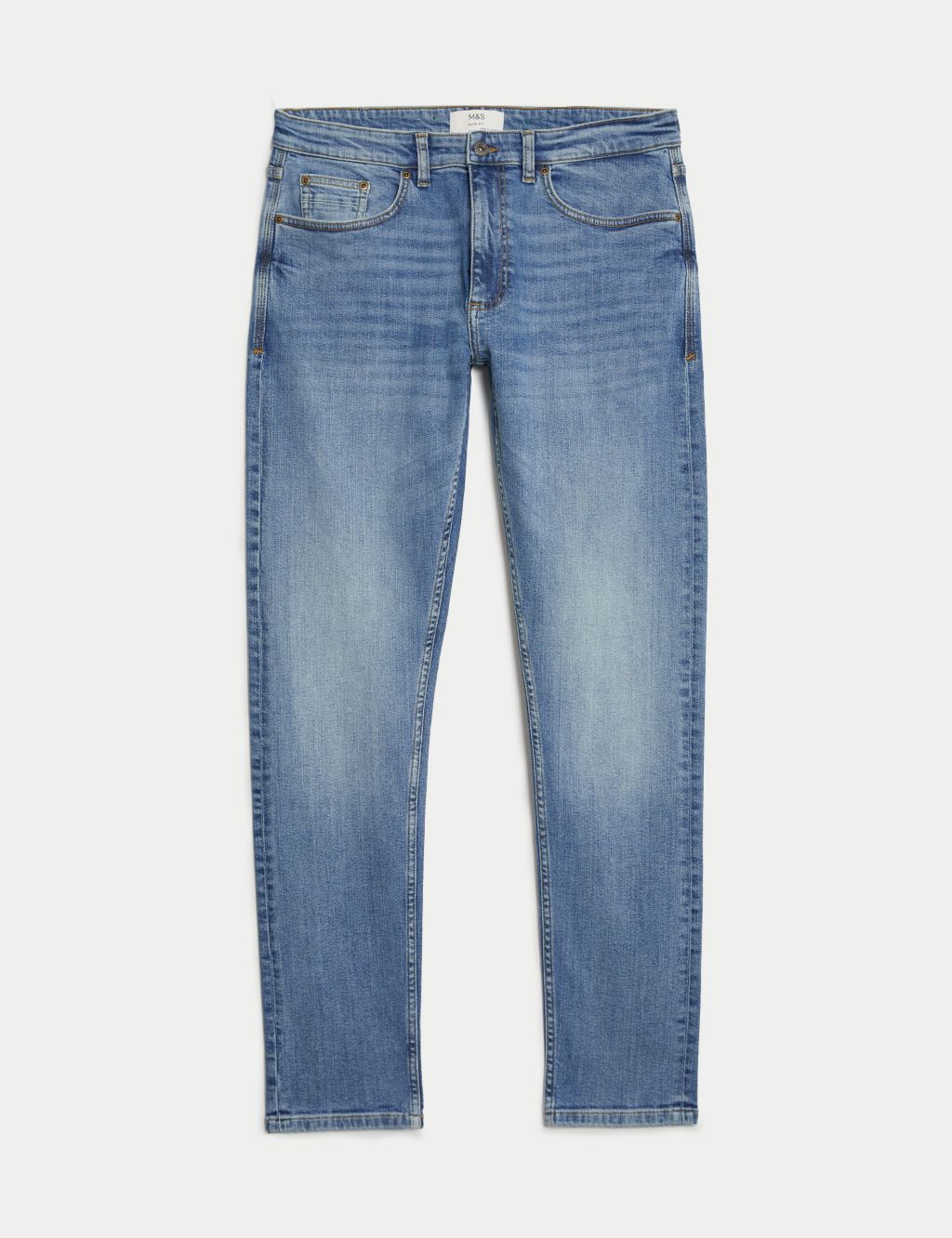Slim Fit Vintage Wash Stretch Jeans