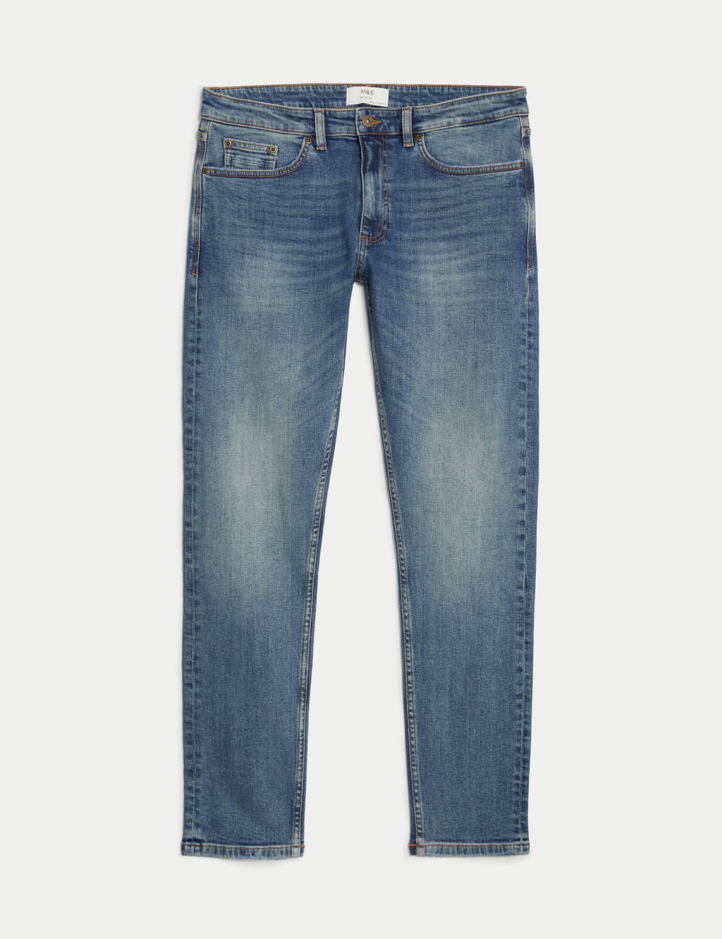 Slim Fit Vintage Wash Stretch Jeans image 2