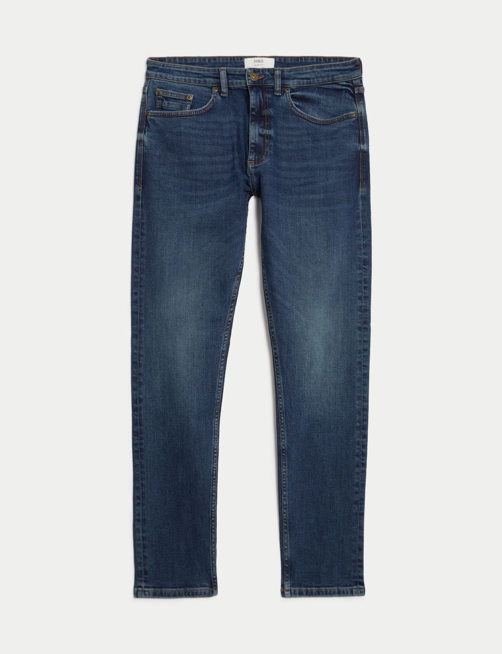 Slim Fit Vintage Wash Stretch Jeans image 2