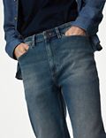 Jeans Melar Vintage Dicuci Tapered Fit 