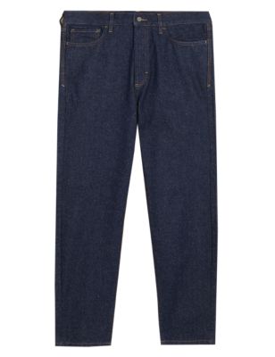 

Mens M&S Collection Recycled Cotton Tapered Fit Jeans - Dark Indigo, Dark Indigo