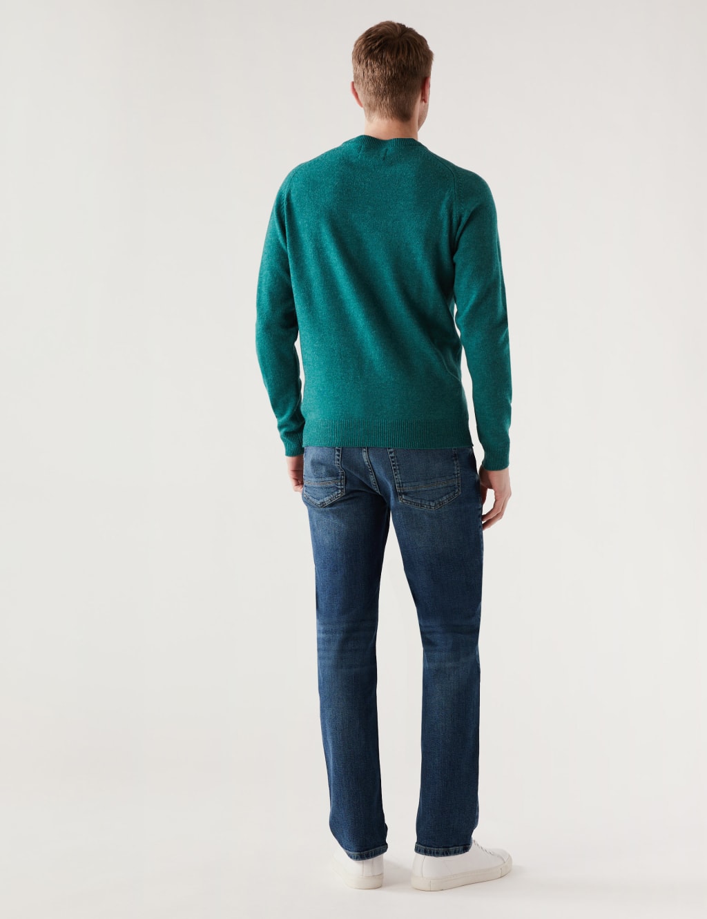 Straight Fit Vintage Wash Stretch Jeans image 4