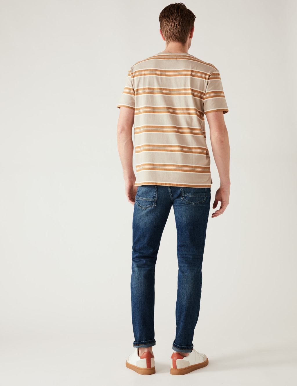 Slim Fit Vintage Wash Stretch Jeans image 3