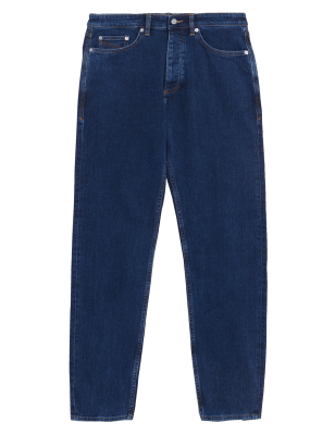 

Mens M&S Originals Tapered Fit Jeans with Recycled Cotton - Medium Blue, Medium Blue