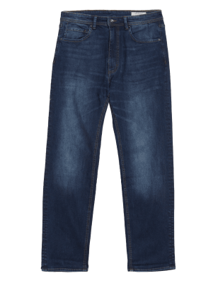 

M&S Collection Jeans straight auténticos elásticosMens - Dark Blue, Dark Blue