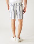 Linen Rich Striped Chino Shorts