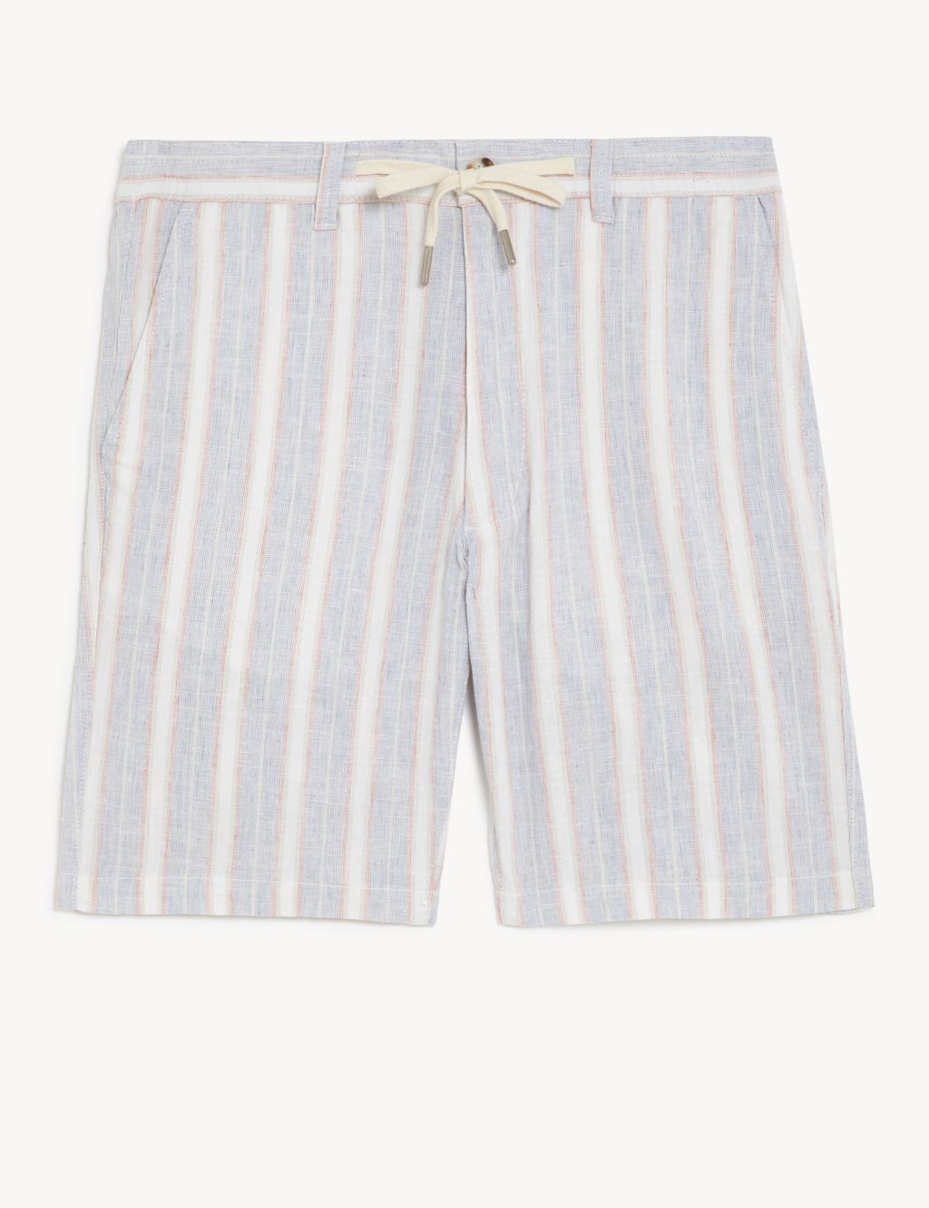 Linen Rich Half-Elasticated Waist Shorts image 2