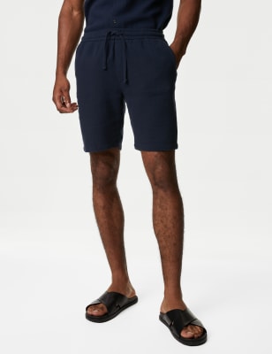 

Mens M&S Collection Shorts aus reiner Baumwolle mit elastischem Bund - Navy, Navy