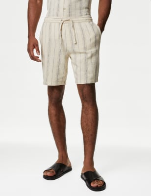 

Mens M&S Collection Pure Cotton Elasticated Waist Shorts - Natural Mix, Natural Mix