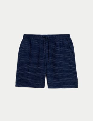 

Mens M&S Collection Pure Cotton Elasticated Waist Shorts - Indigo, Indigo