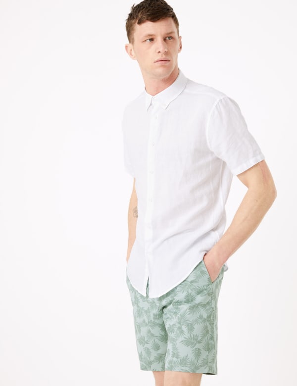 Stretch Printed Chino Shorts