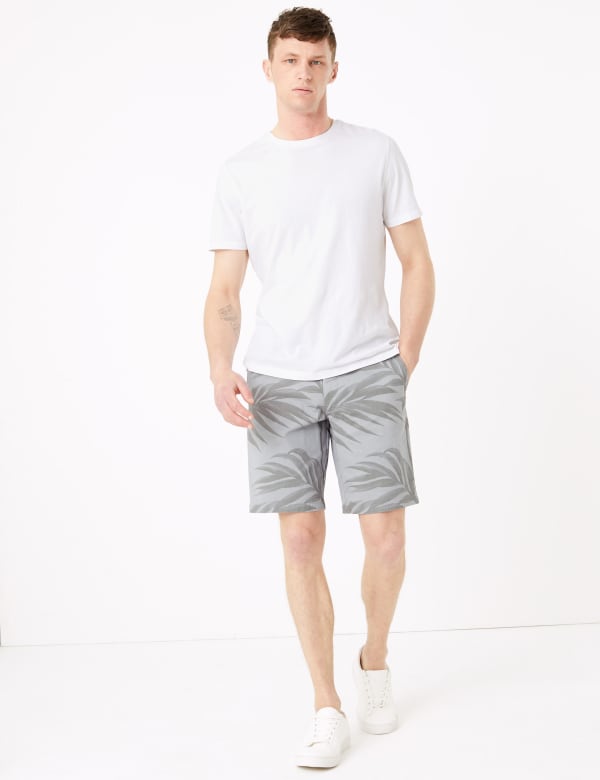Stretch Printed Chino Shorts