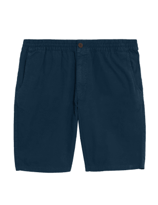 

Mens M&S Originals Cotton Rich Stretch Garment Dyed Shorts - Dark Navy, Dark Navy