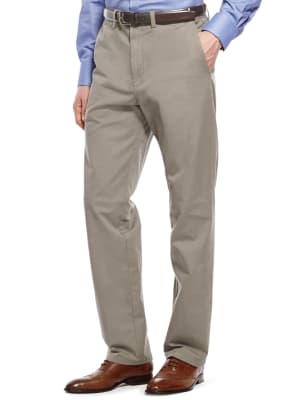 Cotton Rich Flat Front Chinos | M&S