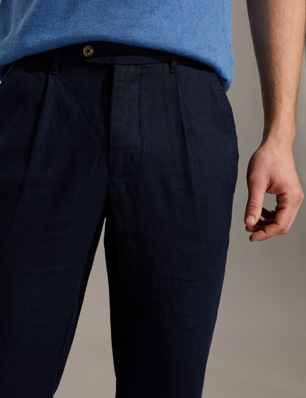 Men's Linen Trousers M&S