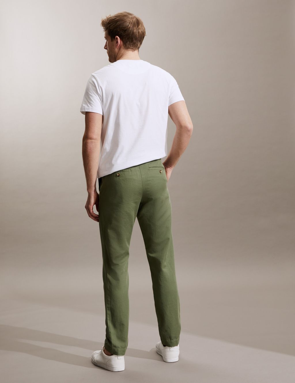 Tapered Fit Single Pleat Trousers image 5