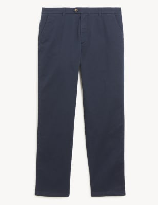 

JAEGER Mens Regular Fit Stretch Chinos - Medium Navy, Medium Navy