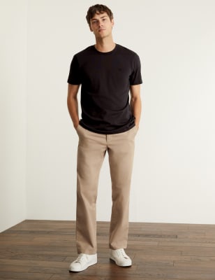 Regular fit store chinos with stretch