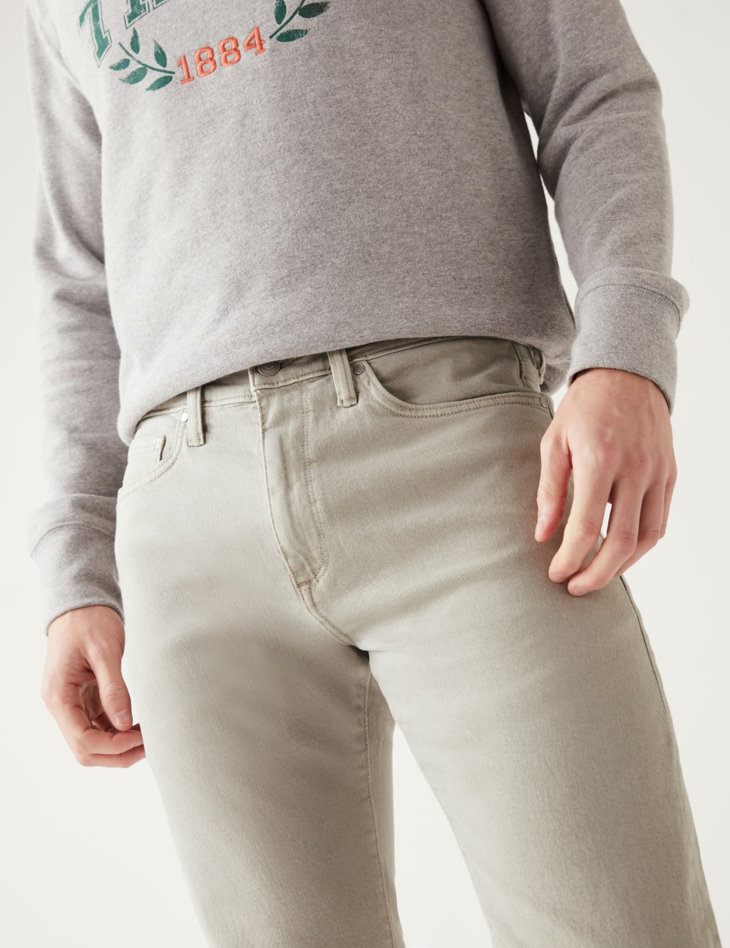 Slim Fit Tea Dyed Stretch Jeans image 4