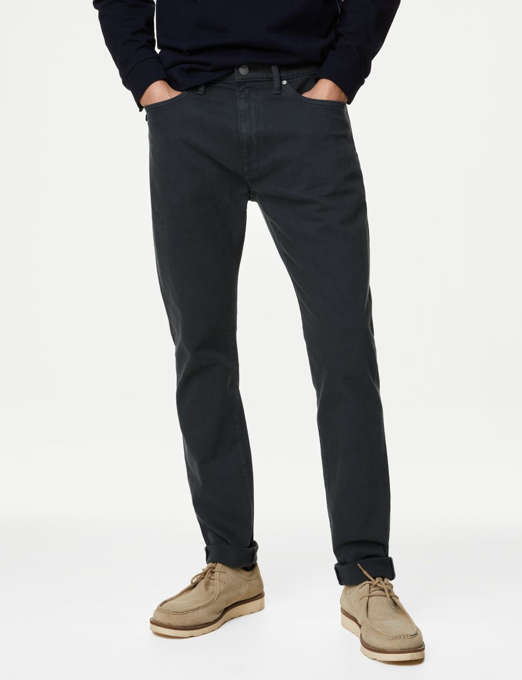 Slim Fit Tea Dyed Stretch Jeans image 1