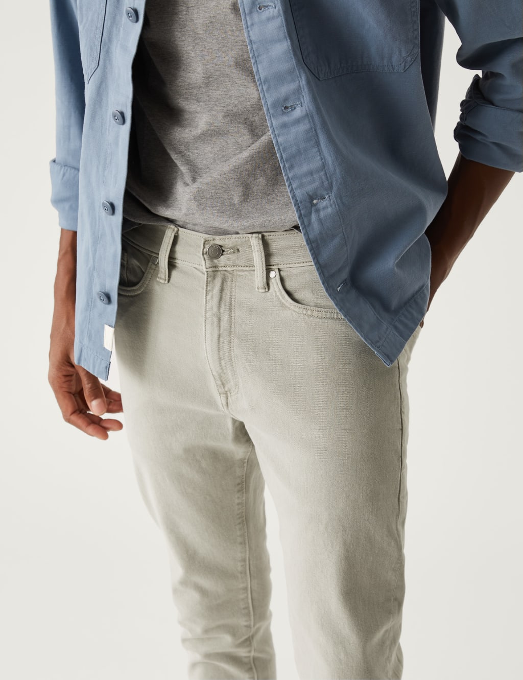 Skinny Fit Tea Dyed Stretch Jeans image 3