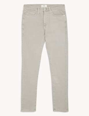 

Mens M&S Collection Skinny Fit Tea Dyed Stretch Jeans - Light Grey, Light Grey