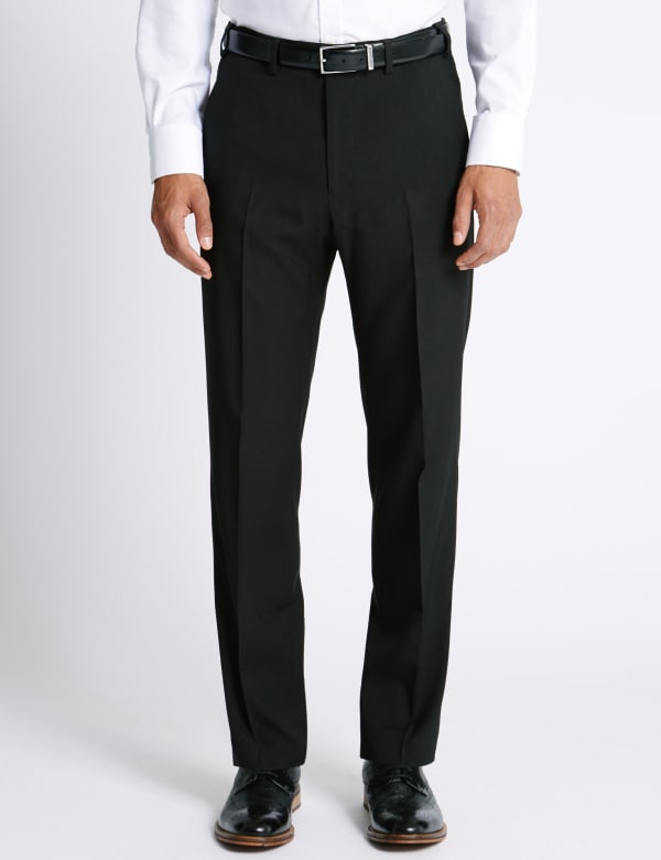Regular Fit Flat Front Trousers