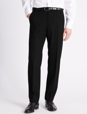 Pantalon sans pinces coupe ajust&eacute;e