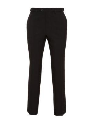 Crease Resistant Slim Fit Flat Front Trousers | M&S Collection | M&S