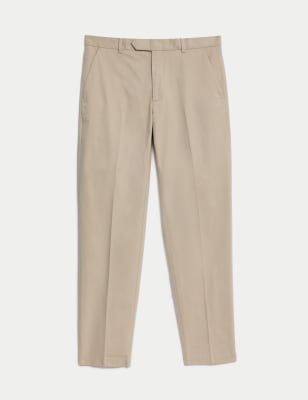 

JAEGER Mens Schmal zulaufende, italienische Flatfront-Chinohose - Natural, Natural