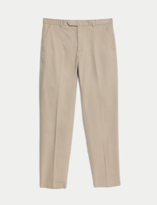 Tapered Fit Italian Flat Front Chinos