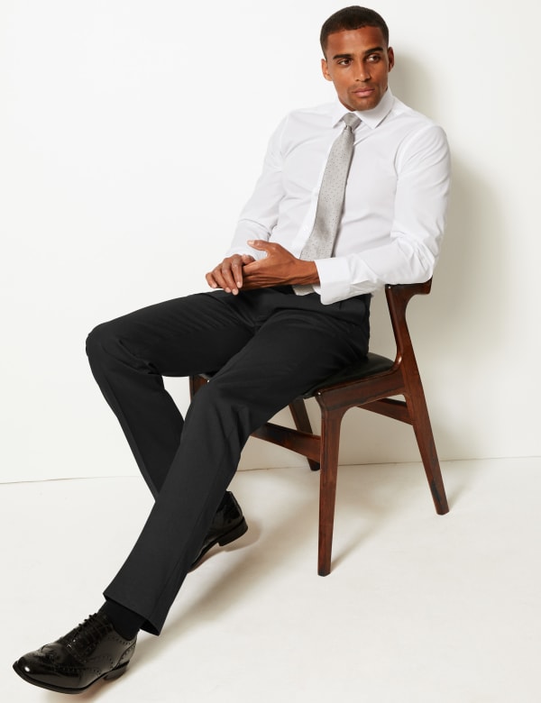 Regular Fit Pleated Trousers