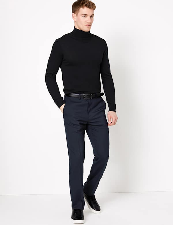 Wool Mix Men S Smart Trousers Formal Trousers M S