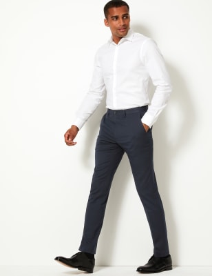 mens skinny fit smart trousers