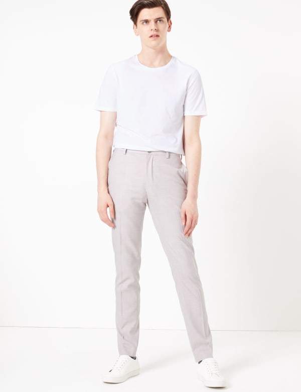 Slim Fit Textured Trousers