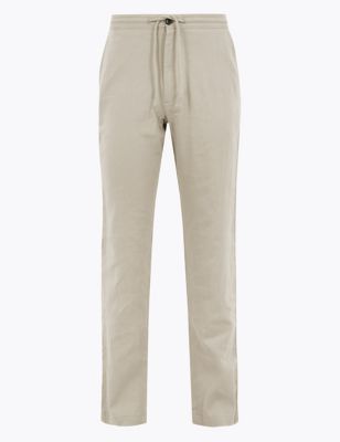Big & Tall Regular Fit Linen Trousers | M&S Collection | M&S