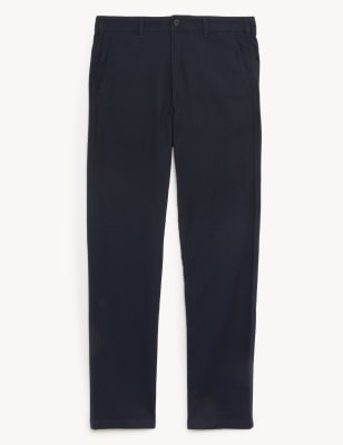 Linen Mix Plain Regular Fit Trousers