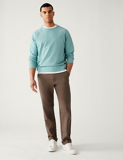Linen Mix Plain Regular Fit Trousers