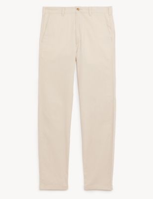 Regular Fit Linen Rich Chino Trousers