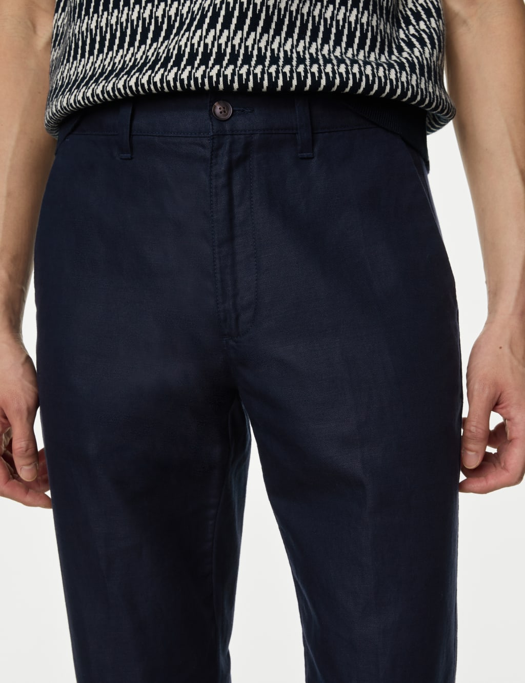 Men's Linen Trousers M&S