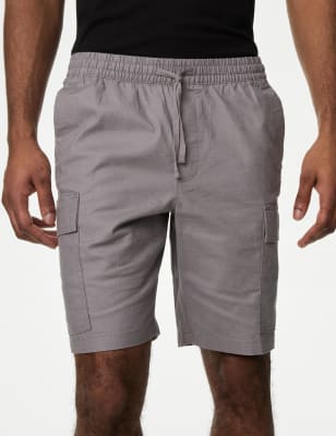 M&s mens cheap linen shorts