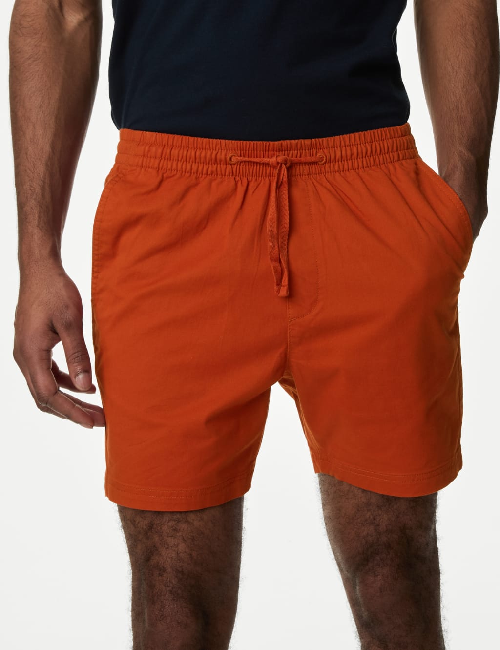 Elasticated Waist Shorter Length Stretch Shorts'