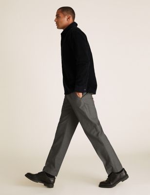  Chino élégant coupe standard à motif texturé - Light Grey