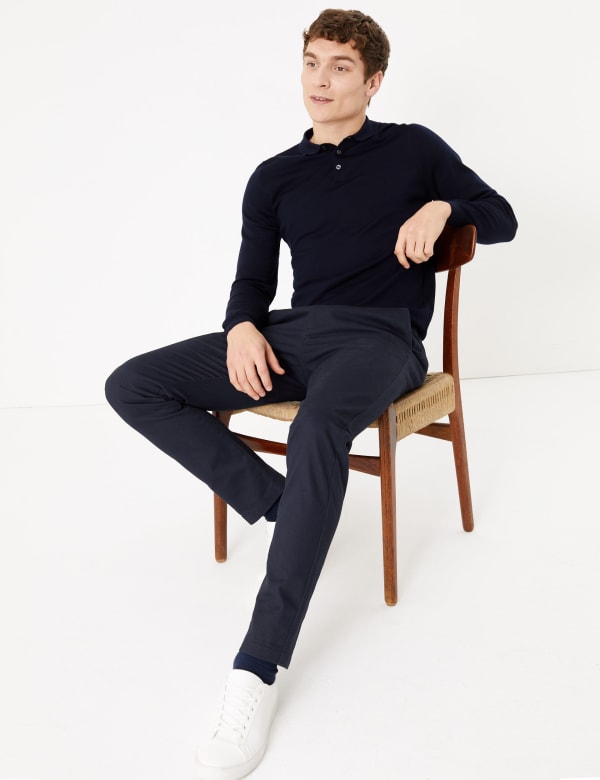 Slim Fit Printed Stretch Chinos